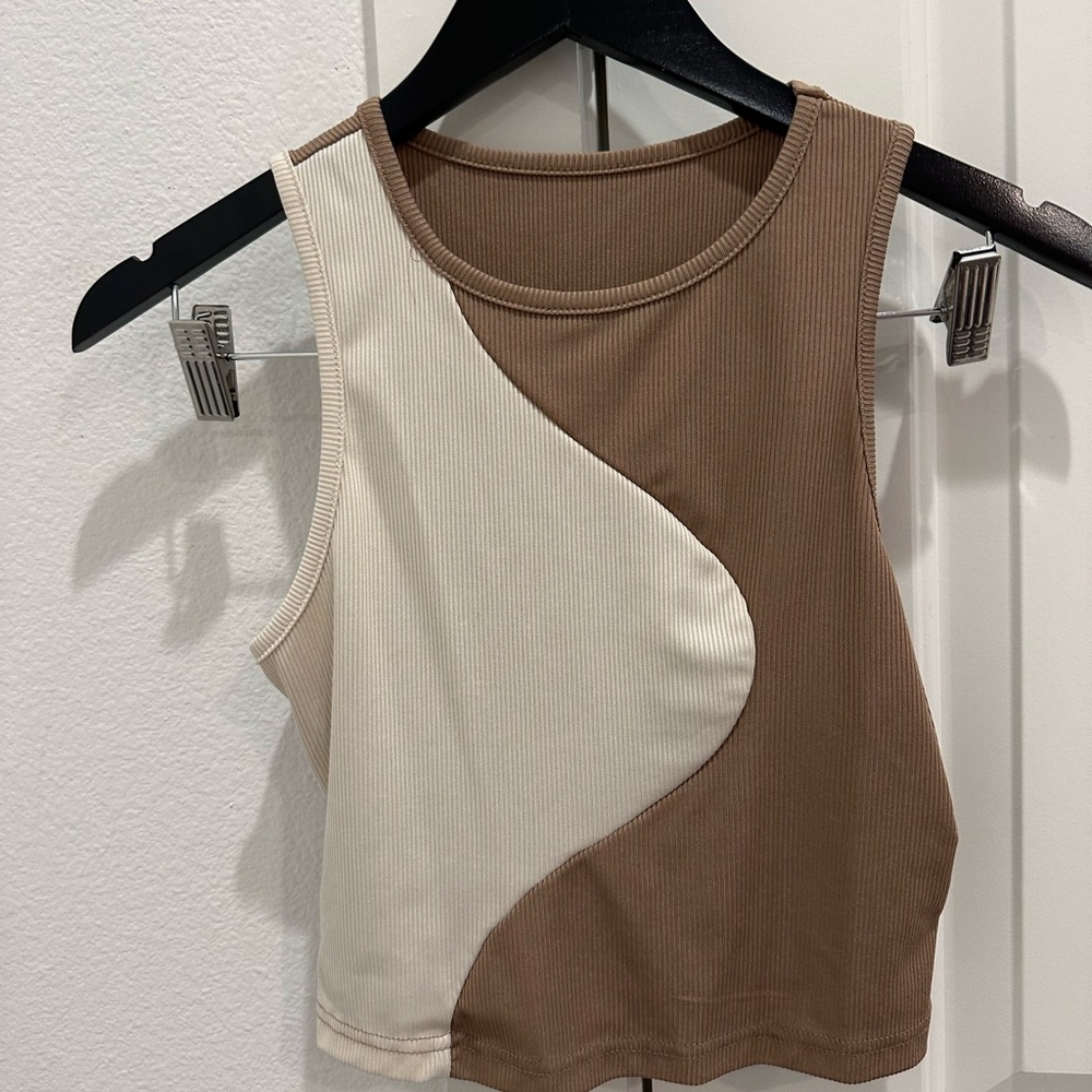 Two-Tone Sleeveless Women's Top